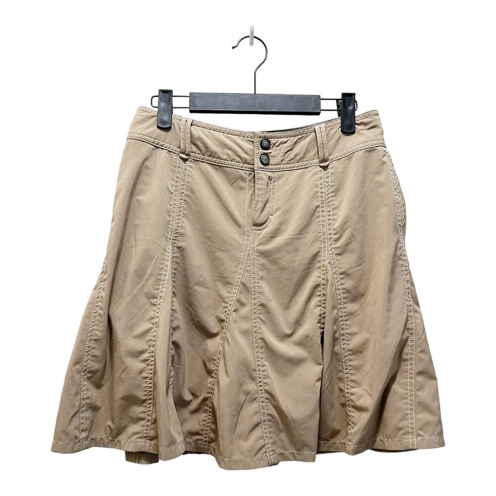 Athleta Whatever Skort Skirt Tan Flare Activewear Stretch Size 2 Style 39233